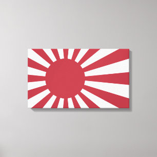 Japanische aufgehende Sonnenflagge, Edo bis WW2 Leinwanddruck