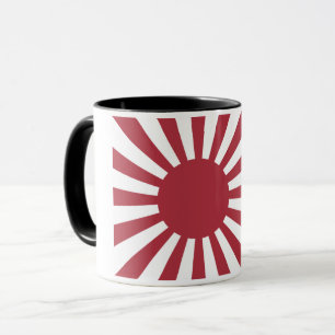 Japanische aufgehende Sonnenflagge, Edo bis WW2 Tasse