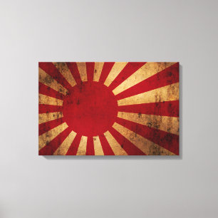 Japanische aufsteigende Sonnenflagge (Not) Leinwanddruck