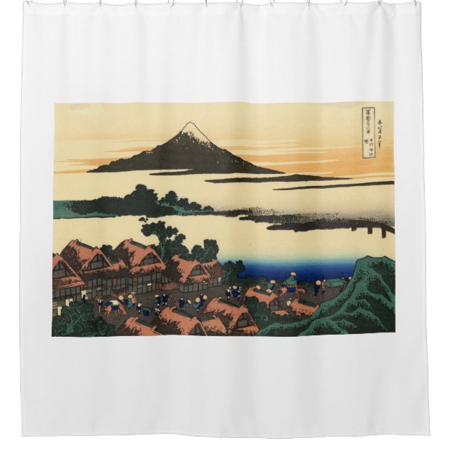 JAPANISCHE BERGDRUCKVORhang Duschvorhang (Vorderseite)