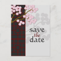 Japanische Bildschirme und Blogs Save the Date Pos