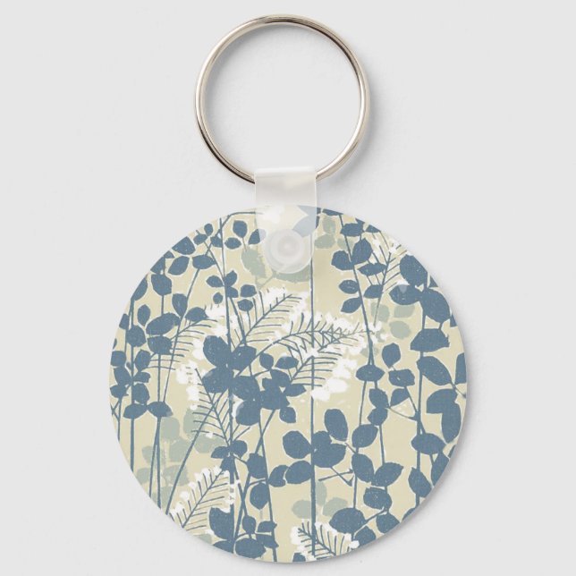 Japanische Blaue Blume Schlüsselanhänger (Vorderseite)