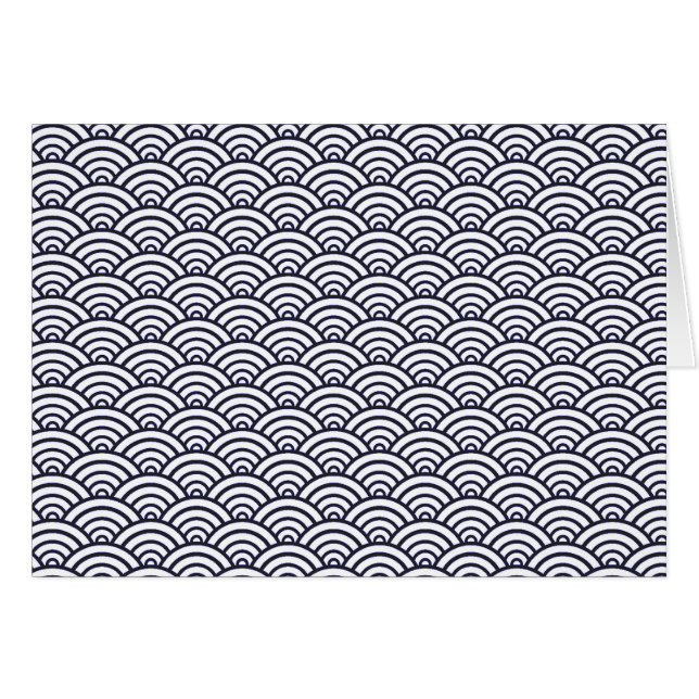 Japanische Blauwellen Seigaiha Sea (Vorderseite (Horizontal))