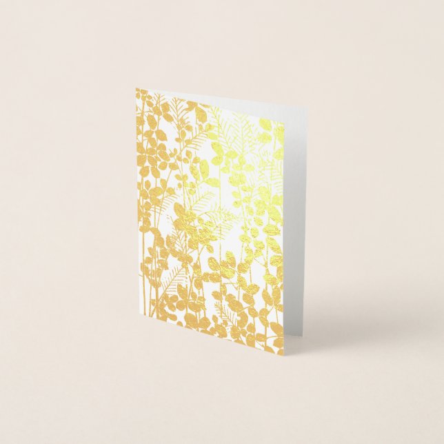 Japanische Blue Leaf-Blume Folienkarte (Vorderseite)