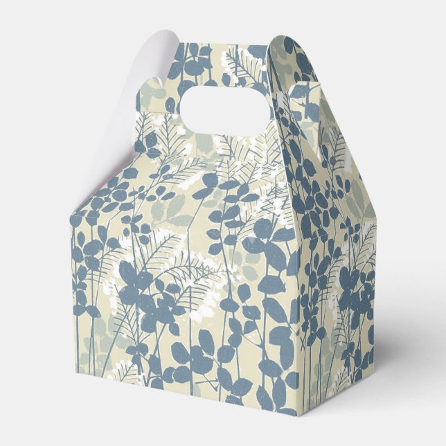 Japanische Blue Leaf-Blume Geschenkschachtel (Vorderseite)