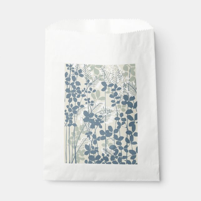 Japanische Blue Leaf-Blume Geschenktütchen (Vorderseite)