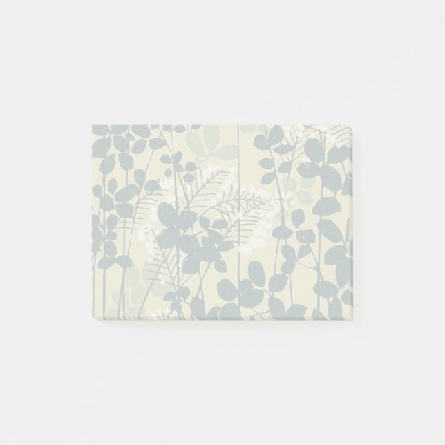 Japanische Blue Leaf-Blume Post-it Klebezettel (Vorderseite)