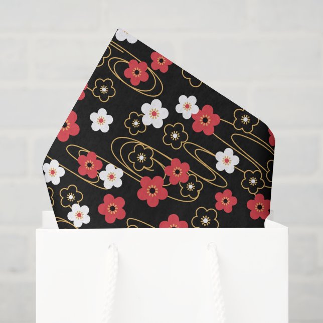 Japanische Blume Sakura Cherry Blossom Seidenpapier (Geschenktüte)