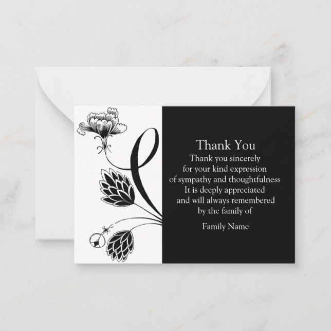 Japanische Blume Vielen Dank Karten (Vorderseite)