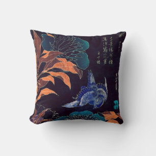 Japanische Blumen & Vogel Katsushika Hokusai Dunke Kissen