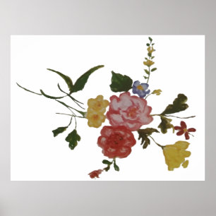 Japanische Blumenkunst Poster