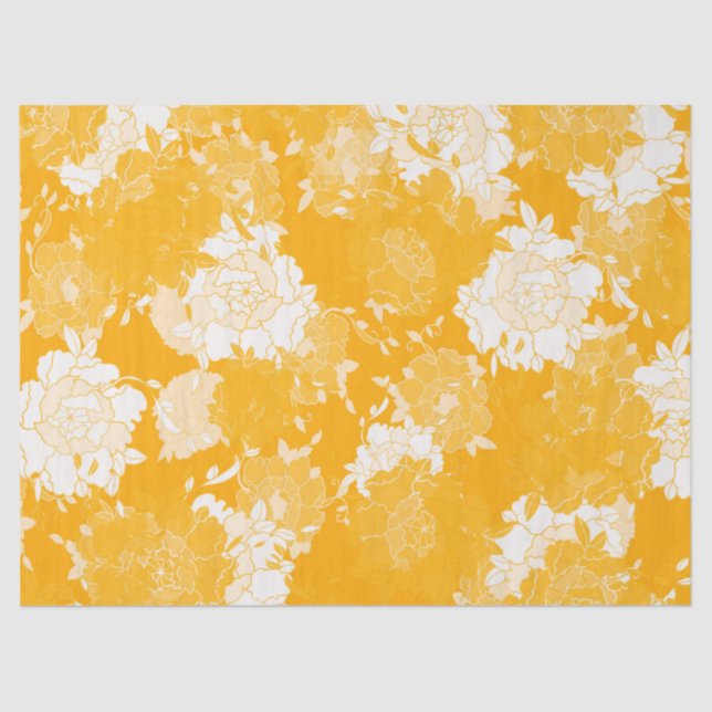 Japanische Blumenmuster. Seidenpapier (Vorderseite)