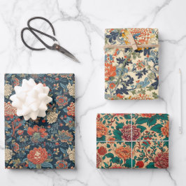 Japanische Blumenserie II Geschenkpapier Set