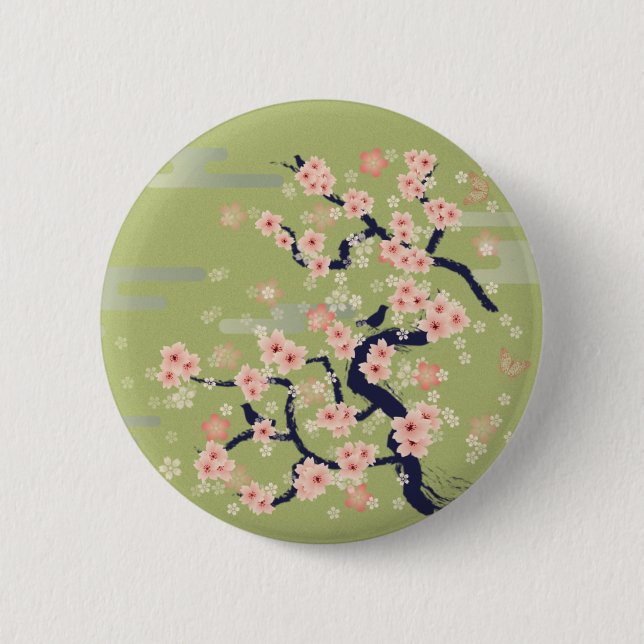 JAPANISCHE Blüte Button (Vorderseite)