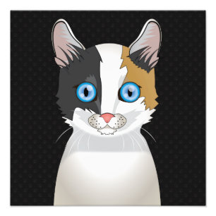 Japanische Bobtail Katzen-Cartoon-Tatzen Fotodruck