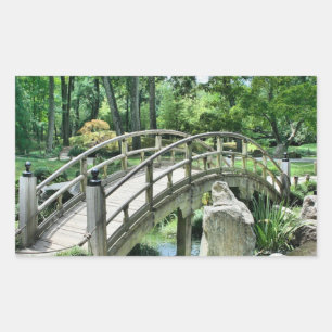 Japanische Bogenbrücke Rechteckiger Aufkleber