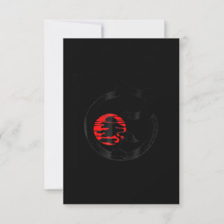 Japanische Bonsai Tree Enso Circle Cat Lover Bonsa Dankeskarte