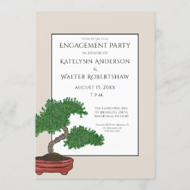 Japanische Bonsai Tree Wedding Engagement Party Einladung
