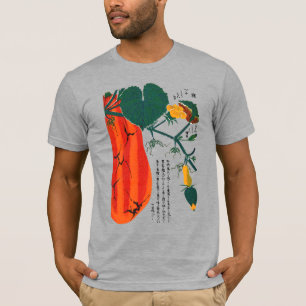 Japanische botanische Illustration eines Kürbis T-Shirt