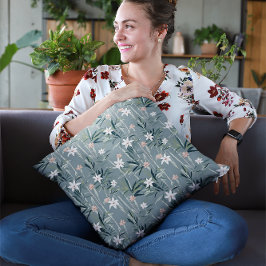 Japanische botanische Zen-Blume Kissen