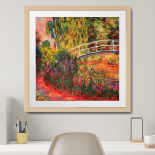 Japanische Brücke Claude Monet Poster