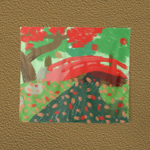 Japanische Brücke unter Ahorn