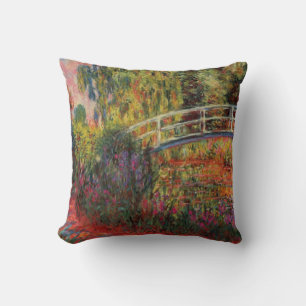 Japanische Brücken-Wasser-Lilien-Teich Monet Kissen