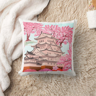 Japanische Burg Sakura Burg Cherry Blossom Kissen