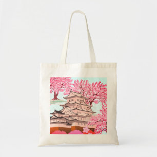 Japanische Burg Sakura Burg Cherry Blossom Tragetasche