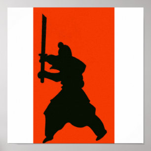 Japanische Bushido-Art des Kriegers Poster
