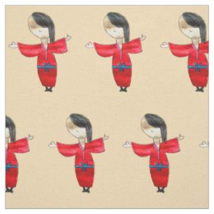 Japanische Cartoonpuppe mit niedlicher Kunst des Stoff