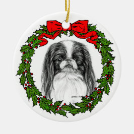 Japanische Chin Art von Glenda S. Harlan Keramik Ornament