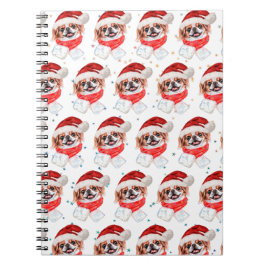 Japanische Chin Dog Breed Weihnachtsstars Notizblock