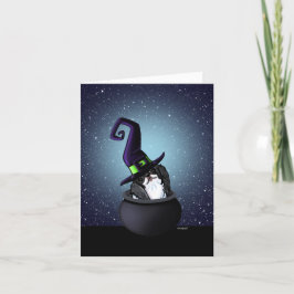 Japanische Chin Hexe Halloween Karte
