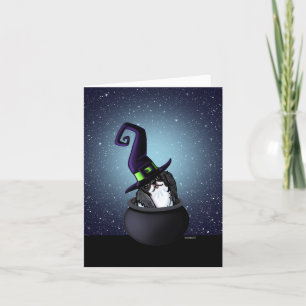 Japanische Chin Hexe Halloween Karte