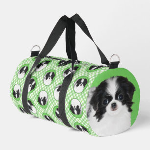 Japanische Chin Puppy-Malerei Originale Hundkunst Duffle Bag