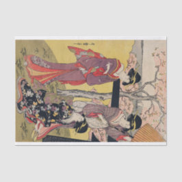 JAPANISCHE DAMEN MIT KIRSCHblüte Seidenpapier