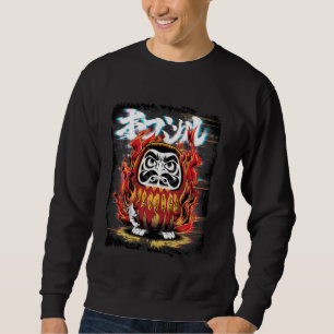 Japanische Daruma Puppe Buddhismus Japan Tradition Sweatshirt