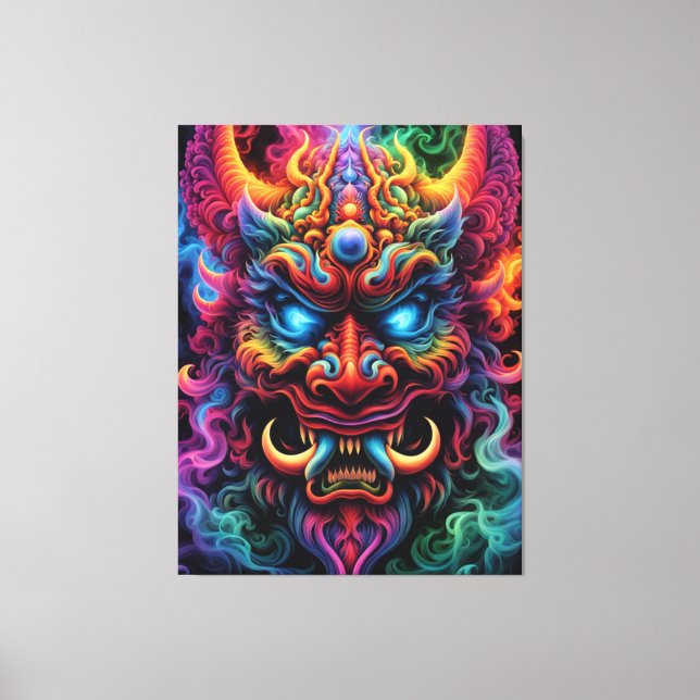 japanische Demon Canvas Print Leinwanddruck (Vorderseite)