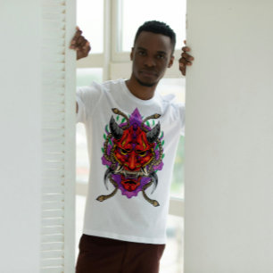 Japanische Demon Hannya Oni Mask T-Shirt