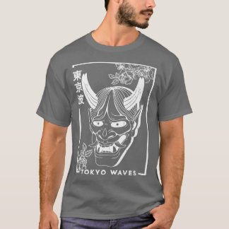 Japanische Demon-Rose Minimalistisches ästhetische T-Shirt