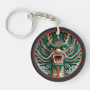 Japanische Drachen- und chinesisch-buddhistische T Schlüsselanhänger