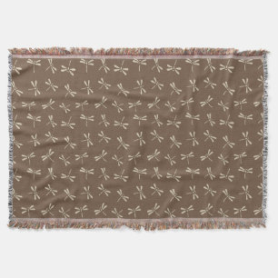Japanische Drachenfliegermuster, Creme und Taupe T Decke