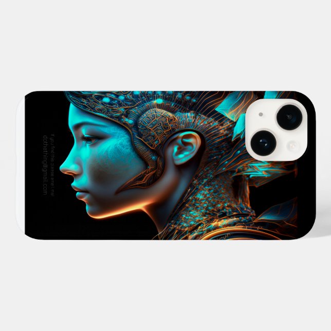 Japanische Electro Cyberpunk-Profilportrait Case-Mate iPhone 14 Hülle (Rückseite (Horizontal))