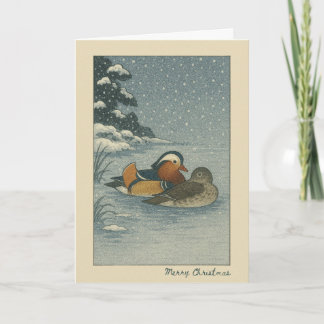Japanische Enten - Weihnachtskarte Karte