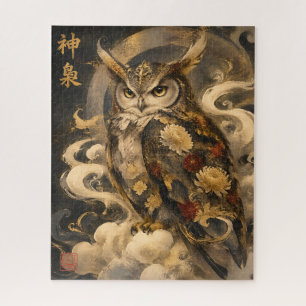 Japanische Eulen-Kunst Traditionelles Eulen-Wäch