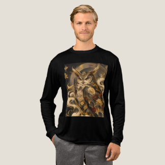 Japanische Eulen-Kunst | Traditionelles Eulen-Wäch Tri-Blend Shirt