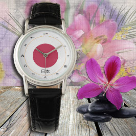 Japanische Fahne & japanische Mode /Design-Uhr-Kan Armbanduhr