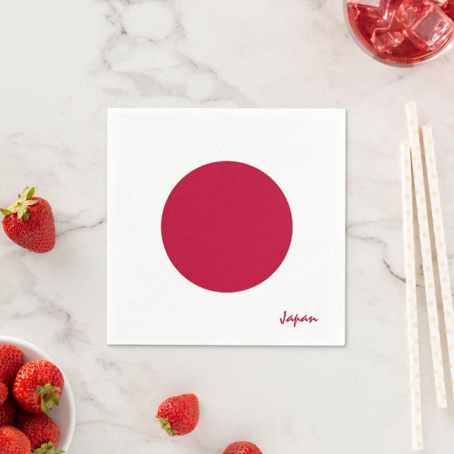 Japanische Fahnen-Party-Mode /Sportfans Serviette (Beispiel)