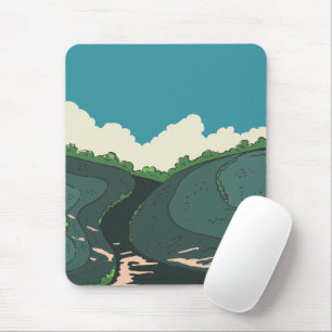 Japanische Felder Mousepad